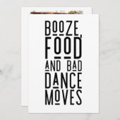 写真モダンの結婚式が日付を救う 案内状 (正面/裏面)