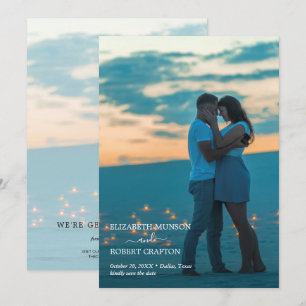 写真モダンの結婚式のスクリプトの日付の保存 セーブザデート