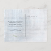 写真モダンの結婚式のスクリプトの日付の保存 案内ポストカード (裏面)