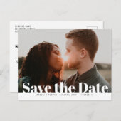 写真モダンの結婚式は日付を保存 ポストカード (正面/裏面)