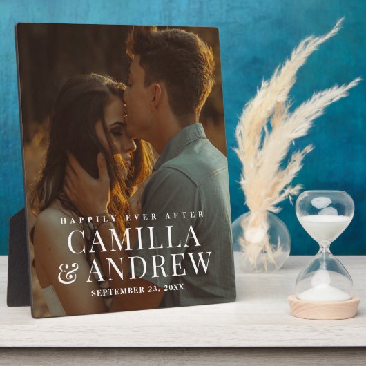 写真モダンの結婚形見 フォトプラーク (側面)