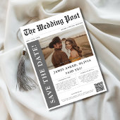 写真モダンの結婚新聞QRコード セーブザデート