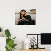 写真モダンの結婚歓迎 ポスター (ホームオフィス)