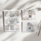 写真モダンの結婚詳細QRカード エンクロージャーカード