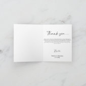 写真モダンの結婚Thanks You Fold Card カード (内部)