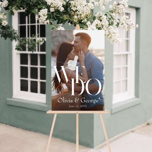 写真モダンの結婚We do Acrylic Welcome Sign アクリルサイン