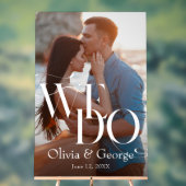 写真モダンの結婚We do Acrylic Welcome Sign アクリルサイン (ニュートラル)