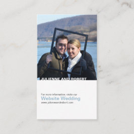 写真モダンの結婚Webサイトカード エンクロージャーカード