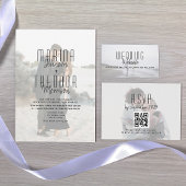 写真モダンの結婚Webサイトカード エンクロージャーカード