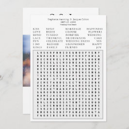 写真モダンの結婚Word Search日付を保存 – GR 招待状