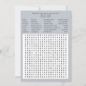 写真モダンの結婚Word Search日付を保存 – La 招待状 (正面)