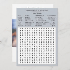 写真モダンの結婚Word Search日付を保存 – La 招待状