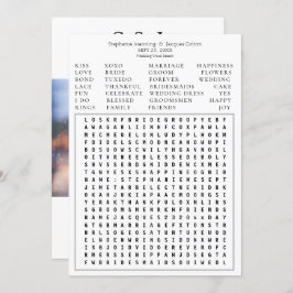 写真モダンの結婚Word Search Date-W2を保存 招待状