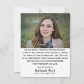 写真モダンの葬儀サンキューカード サンキューカード (正面)