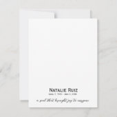 写真モダンの葬儀サンキューカード サンキューカード (裏面)