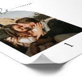 写真モダンの表結婚番号のスクリプト ポスター (角)