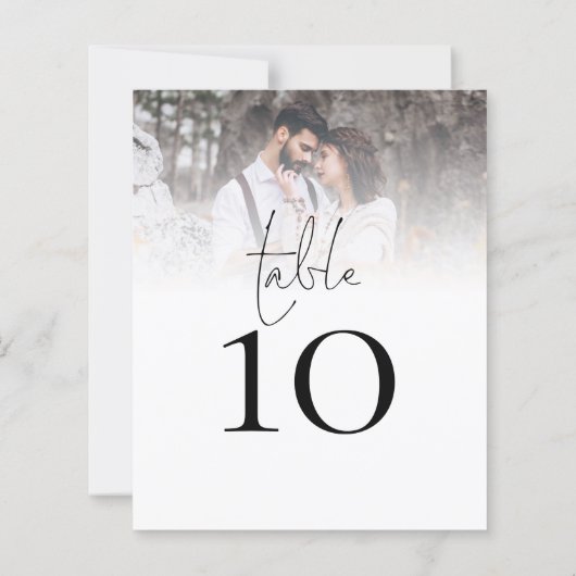 写真モダンの表結婚番号 (裏面)