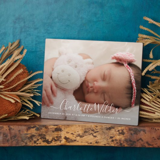 写真モダンの誕生のお知らせ フォトプラーク (側面)