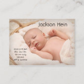 写真モダンの誕生発表 エンクロージャーカード (正面)