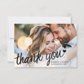 写真モダンのqrコー結婚ドのサンキューカード サンキューカード (正面)