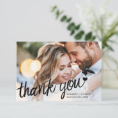 写真モダンのqrコー結婚ドのサンキューカード サンキューカード (スタンド正面)