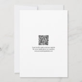 写真モダンのQRコー結婚ド日付の保存 招待状 (裏面)