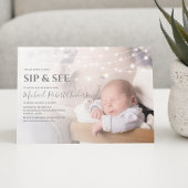 写真モダンのSipとSeeパーティの招待状 招待状