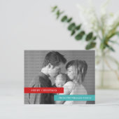 写真モダンはがき(赤/ティール（緑がかった色）) シーズンポストカード (スタンド正面)