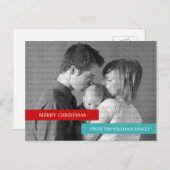 写真モダンはがき(赤/ティール（緑がかった色）) シーズンポストカード (正面/裏面)