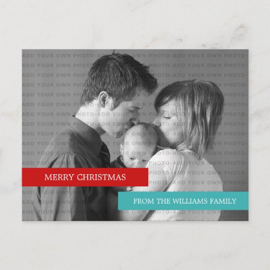 写真モダンはがき(赤/ティール（緑がかった色）) シーズンポストカード (正面)