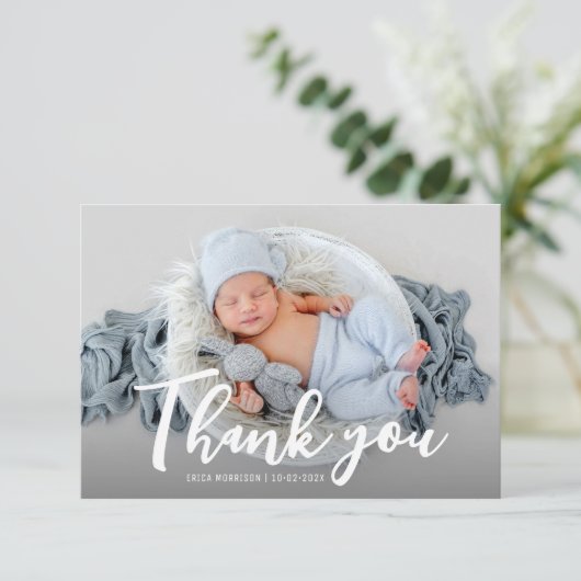 写真モダンはっきりしたの生誕発表 招待状 (スタンド正面)