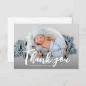 写真モダンはっきりしたの生誕発表 招待状 (正面/裏面)