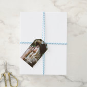 写真モダンはっきりしたフルフォト名カスタム式 ギフトタグ (より糸付き)