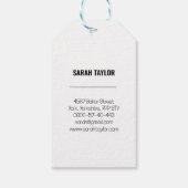 写真モダンはっきりしたフルフォト名カスタム式 ギフトタグ (裏面)