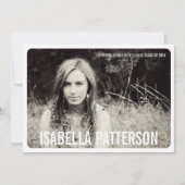 写真モダンはっきりした卒業党招待状 招待状 (正面)