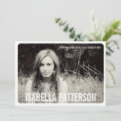 写真モダンはっきりした卒業党招待状 招待状 (スタンド正面)