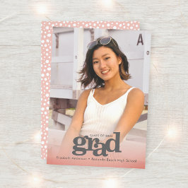 写真モダンはっきりした赤面ピンクグラードパーティーエレガント 招待状