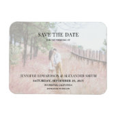 写真モダンはエレガント日付カードを保存 マグネット (横)