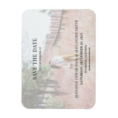 写真モダンはエレガント日付カードを保存 マグネット (縦)