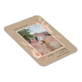 写真モダンはベージュのフレーム。赤面ピンク マグネット (右側)