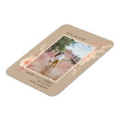 写真モダンはベージュのフレーム。赤面ピンク マグネット (左側)