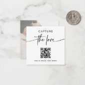 写真モダンは愛QRコードテーブルカードをキャプチャ ノートカード (正面/裏面インサイチュ)