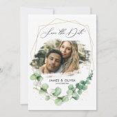 写真モダンは日付をラスティ結婚スの セーブザデート (正面)