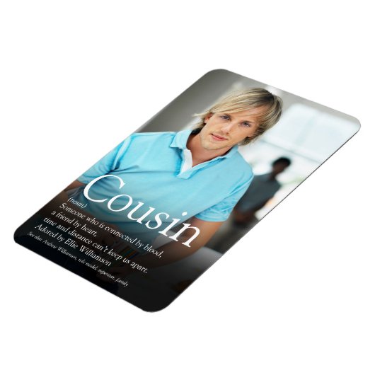 写真モダンは最高のいとこの定義 マグネット (左側)