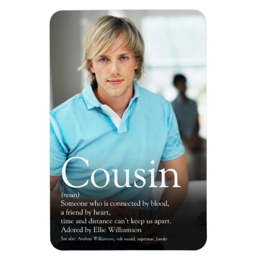 写真モダンは最高のいとこの定義 マグネット (縦)