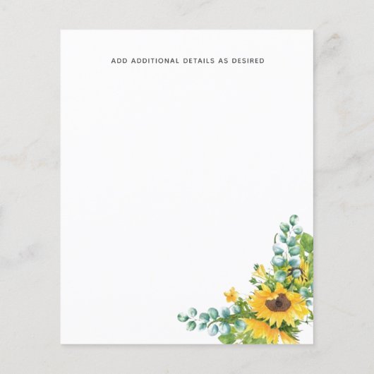 写真モダンひまわりウェディング救誘出日 (裏面)