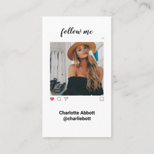 写真モダンをインストール後を追する 名刺 (正面)