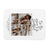 写真モダンを添えて感謝の休日 マグネット (横)