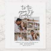 写真モダンを添えて感謝の休日 ワインラベル (シングルラベル)