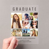 写真モダンアクリル卒業発表 アクリル招待状 (インサイチュ (ポータブル))